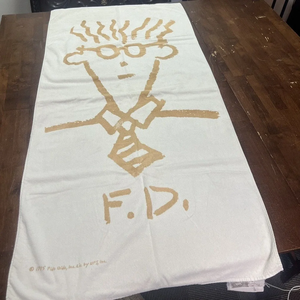 Set Of 2 VTG Estate 1985 Fido Lido Dido by Brastex Pool Beach Bath Towels 27x58‎